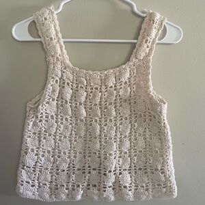 Crochet Cream Tank Top